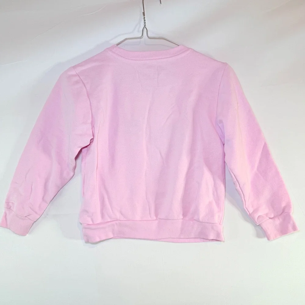 Disney Stitch and Angel Pink‎ Christmas Sweatshirt Kids Size 7/8 Holiday Fleece